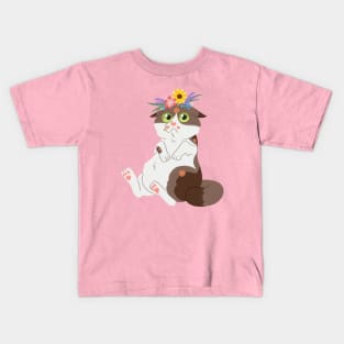 Cat Bloom Kids T-Shirt